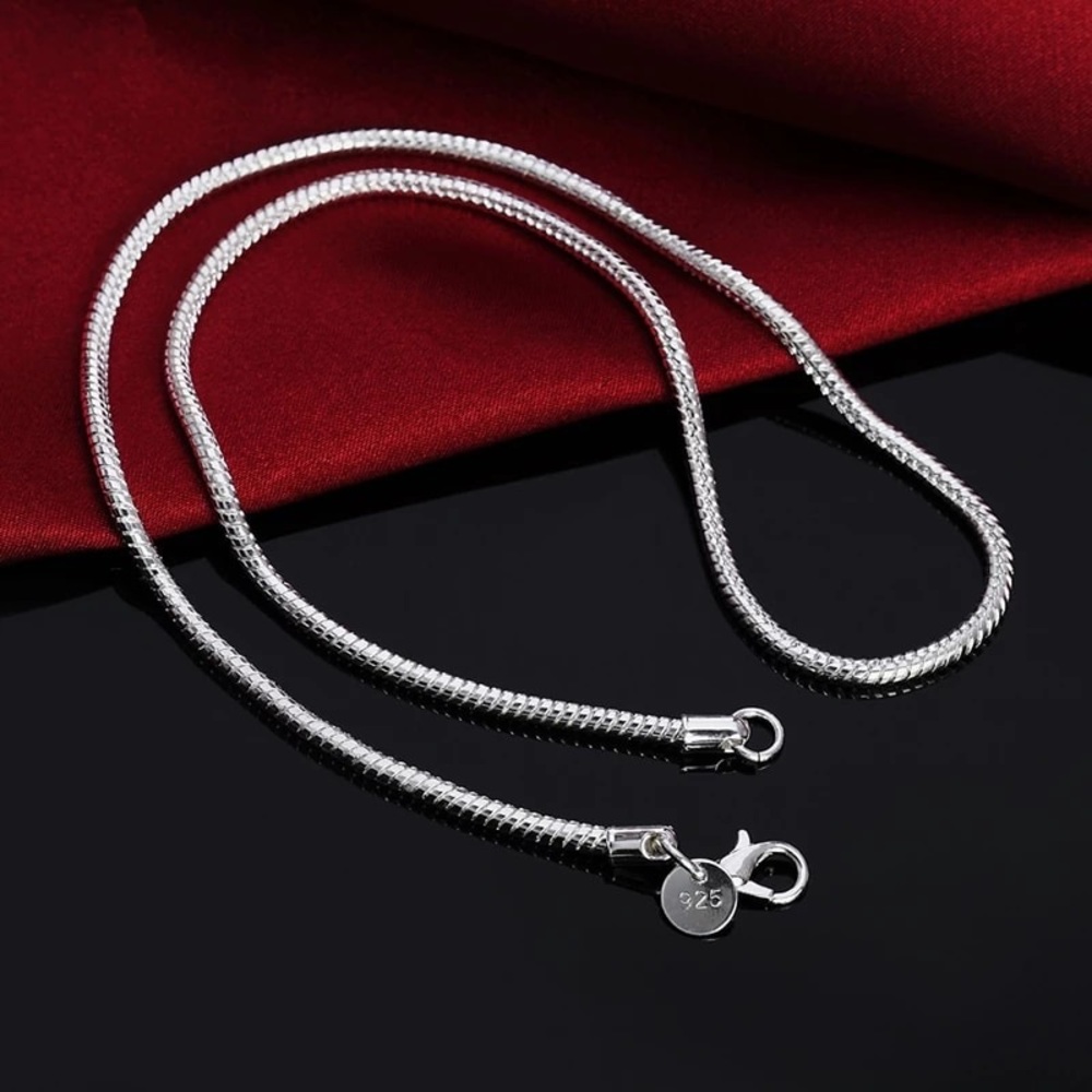 925 Silver Snake Chain Necklace - Picture 1 of 4